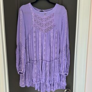 Free People Purple Tunic Top